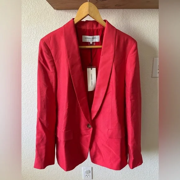 NWT Gerard Darel Agata Coral Blazer Size 42UK/10US - Picture 2 of 8